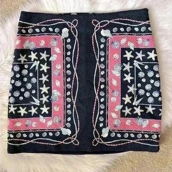 Talbots Dresses & Skirts - Talbots Whimsical Beachy Print A Line Mini Skirt 12